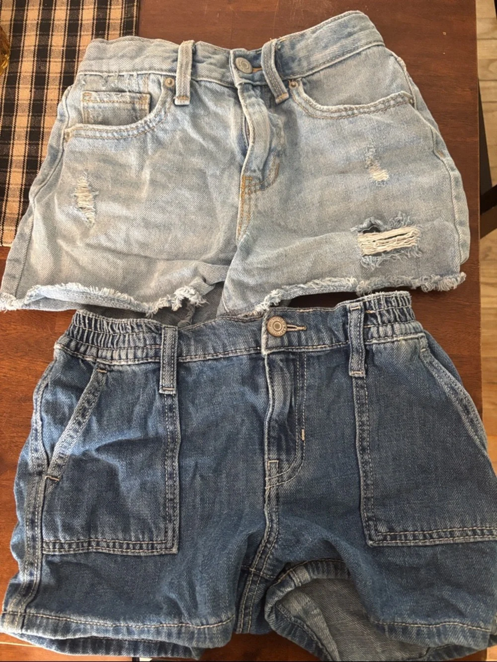 NWOT Old Navy Light Blue and Dark Blue Denim Shorts Duo